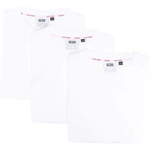 Gcds, Tops, Heren, Wit, XL, Katoen, Drie-Pack Katoenen T-Shirt