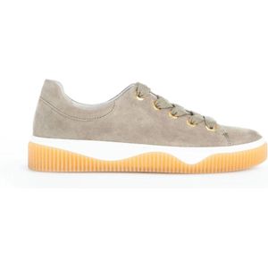 Gabor, Schoenen, Dames, Grijs, 42 EU, Grijze Leren Casual Sport Sneaker