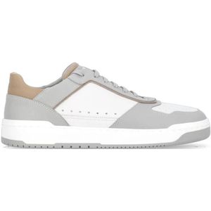 Brunello Cucinelli, Grijze Sneakers met Ademend Detail Grijs, Heren, Maat:42 EU