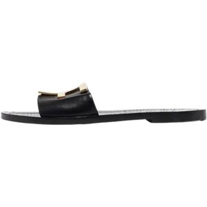 Tom Ford Pre-owned, Pre-owned, Dames, Zwart, 38 EU, Pre-owned Leather flats