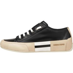 Candice Cooper, Leather sneakers Rock Patch S Zwart, Dames, Maat:38 EU