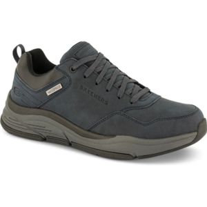 Skechers, Schoenen, Heren, Blauw, 40 EU, Leer, Blauwe leren herenschoenen