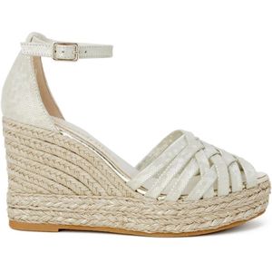 Espadrilles, Schoenen, Dames, Wit, 37 EU, Witte Stijlvolle Dames Sandalen