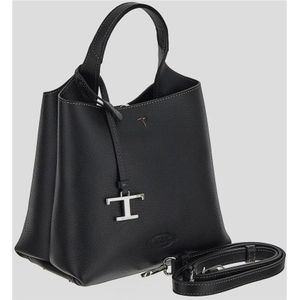 Tod's, Tassen, Dames, Zwart, ONE Size, Leren Mini Tas