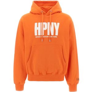 Heron Preston, Sweatshirts & Hoodies, Heren, Oranje, S, Stijlvolle Sweatshirts voor een Trendy Look