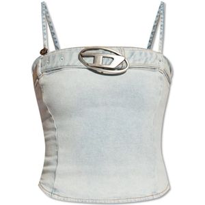 Diesel, De-Lucy-S denim tank top Blauw, Dames, Maat:M