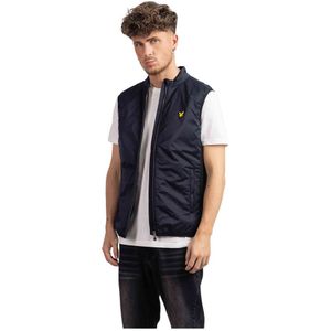 Lyle & Scott, Jassen, Heren, Blauw, XL, Polyester, Heren Golf Bodywarmer Donkerblauw