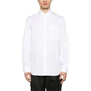 Versace, Overhemden, Heren, Wit, M, Witte Shirts voor Mannen Ss 24
