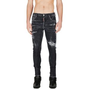 Dsquared2, Jeans, Heren, Zwart, M, Katoen, Super Twinky Slim-fit Jeans