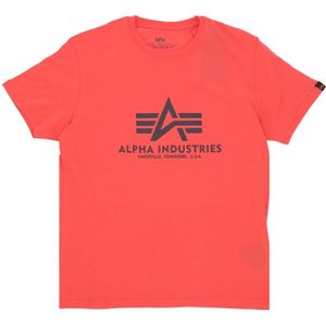 Alpha Industries, Tops, Heren, Rood, L, Katoen, Rode Basic Tee Korte Mouw T-shirt