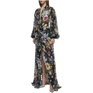 Dolce & Gabbana, Kleedjes, Dames, Veelkleurig, S, Bloemenprint Zijden Culotte Jumpsuit