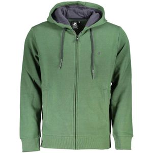 U.s. Polo Assn., Sweatshirts & Hoodies, Heren, Groen, XL, Katoen, Groene Geborduurde Hoodie met rits