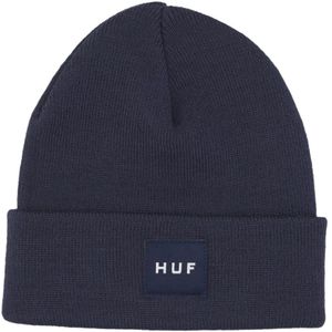 Huf, Navy Beanie Set Box Streetwear Blauw, Heren, Maat:ONE Size