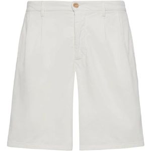Boggi Milano, Korte broeken, Heren, Beige, L, Katoen, Ultra lichte katoenen velours Bermuda shorts