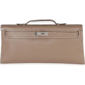 Hermès Vintage, Pre-owned, Dames, Beige, ONE Size, Leer, Pre-owned Leather clutches