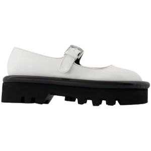 JW Anderson Pre-owned, Pre-owned, Dames, Wit, 40 EU, Leer, Pre-owned Leather flats