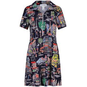 Joseph Ribkoff, Kleedjes, Dames, Veelkleurig, S, T-Shirt Jurk met Parijse Print