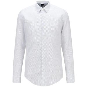 Hugo Boss, Overhemden, Heren, Wit, XL, Leer, Normaal Overhemd