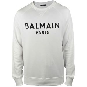 Balmain, Sweatshirts & Hoodies, Heren, Wit, M, Katoen, Beachwear