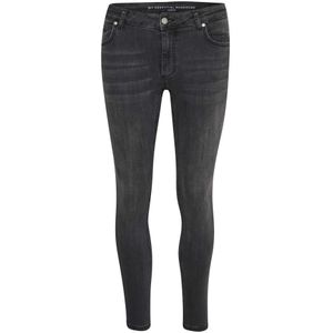 My Essential Wardrobe, Jeans, Dames, Grijs, W24, Katoen, De Celina Slim -jeans