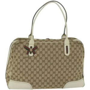 Gucci Vintage, Pre-owned Canvas shoppers Beige, Dames, Maat:ONE Size