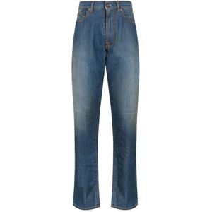 Maison Margiela, Jeans, Heren, Blauw, W31, Katoen, Stijlvolle Jeans voor Heren