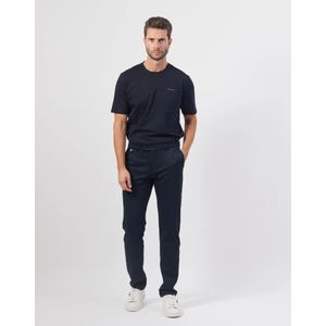 Bugatti, Broeken, Heren, Blauw, W33, Blauwe Chino Broek met Ritssluiting Zakken