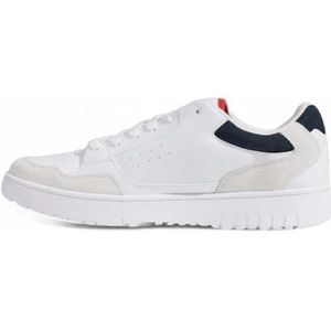 Tommy Hilfiger, Schoenen, Heren, Wit, 40 EU, Witte Leren Sneakers met Rubberen Zool