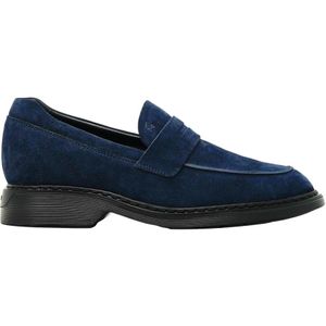 Hogan, Schoenen, Heren, Zwart, 42 EU, Suède, Blauwe Suède Mocassin - Maat 41.5