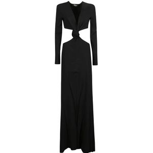 Blumarine, Kleedjes, Dames, Zwart, S, Long Dress