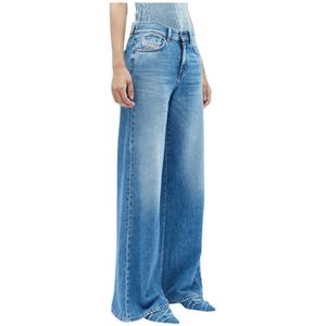 Diesel, Jeans, Dames, Blauw, W26, Katoen, Vintage Flared Jeans