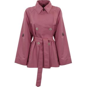 Fay, Trench Coats Roze, Dames, Maat:S