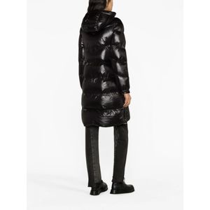 Woolrich, Mantels, Dames, Zwart, M, Zwarte Jas