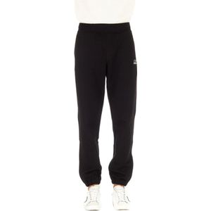 C.p. Company, Zwarte katoenen sweatpants met elastische taille en zoom Zwart, Heren, Maat:M