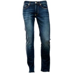 Blauer, Jeans, Heren, Blauw, W33, Katoen, Sandblasted Slim-Fit Jeans voor Heren