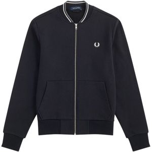 Fred Perry, Jassen, Heren, Zwart, S, Katoen, J7504 Gebreide Vest