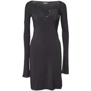 Armani Pre-owned, Pre-owned, Dames, Zwart, M, Tweed, Pre-owned Knit dresses