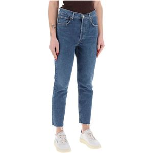 Agolde, Cropped Jeans Blauw, Dames, Maat:W24