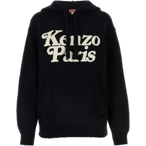 Kenzo, Zwarte katoenen sweatshirt Zwart, Dames, Maat:XS