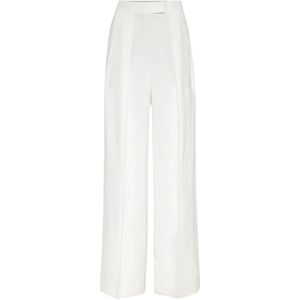 Brunello Cucinelli, Wijde Witte Pantalon Wit, Dames, Maat:S