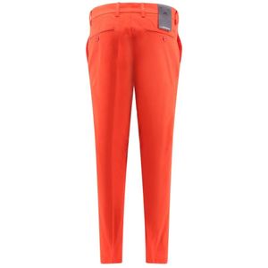 J.Lindeberg, Broeken, Heren, Rood, W31, Polyester, Rode Broek met Ritssluiting en Knopen