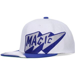 Mitchell & Ness, Accessoires, Heren, Wit, ONE Size, Polyester, Orlando Magic Snapback Pet Wit