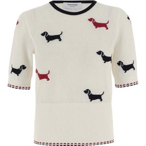 Thom Browne, Sweatshirts Hoodies Wit, Dames, Maat:XS