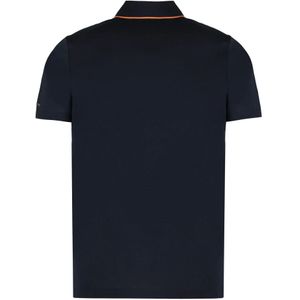 Paul & Shark, Tops, Heren, Blauw, M, Katoen, Katoenen Poloshirt met Zijsplitten