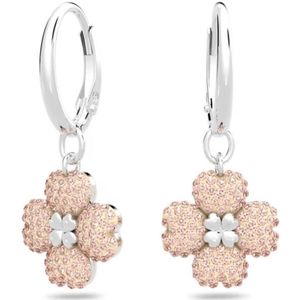 Swarovski, Latisha Bloem Oorbellen, Roze, Gerhodineerd Wit, Dames, Maat:ONE Size