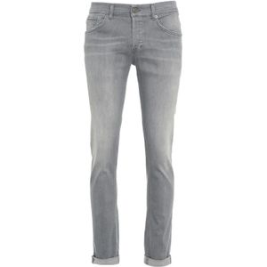 Dondup, Jeans, Heren, Grijs, W31, Denim, Slim-fit Jeans