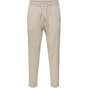 Only & Sons, Broeken, Heren, Beige, XL, Linus Lange broek