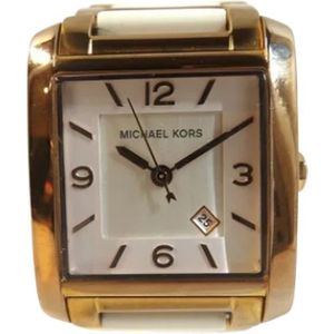 Michael Kors Pre-owned, Pre-owned, Dames, Wit, ONE Size, Pre-owned Stainless Steel watches