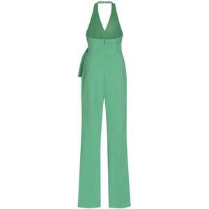 Pinko, Jumpsuits & Playsuits, Dames, Groen, M, Polyester, Crepe Halternek Jumpsuit