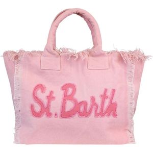 MC2 Saint Barth, Tassen, Dames, Roze, ONE Size, Katoen, Tote Bags